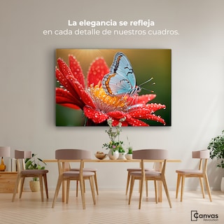 Foto 2 | Foto 2 | Cuadro Mariposas Canvas Alas Sobre Flor 90x60