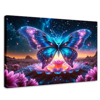 Foto 1 | Foto 1 | Cuadro Mariposas Canvas Mariposa Encantada 90x60