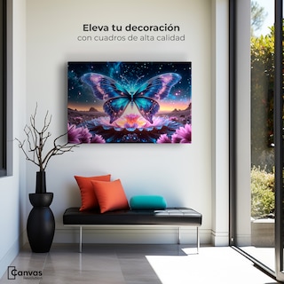 Foto 3 | Foto 3 | Cuadro Mariposas Canvas Mariposa Encantada 90x60