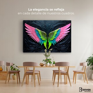 Foto 2 | Foto 2 | Cuadro Alas De Ángel Canvas Alas Ángel Lucido 90x60