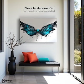 Foto 3 | Foto 3 | Cuadro Alas De Ángel Canvas Alas Piedra Ángel 90x60