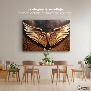 Foto 2 | Foto 2 | Cuadro Alas De Ángel Canvas Alas Ángel Cobre 90x60