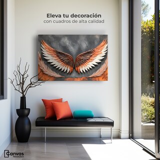 Foto 3 | Foto 3 | Cuadro Alas De Ángel Canvas Ángel Luz Divina 90x60