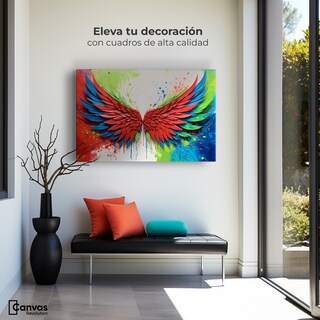 Foto 3 | Foto 3 | Cuadro Alas De Ángel Canvas Alas Ángel Brillo 90x60