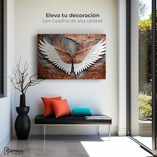 Foto 3 | Foto 3 | Cuadro Alas De Ángel Canvas Alas De Eternidad 90x60