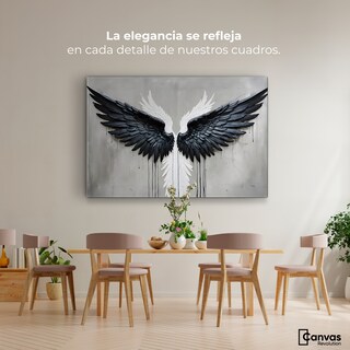 Foto 2 | Foto 2 | Cuadro Alas De Ángel Canvas Alas Ángel Oscuro 90x60