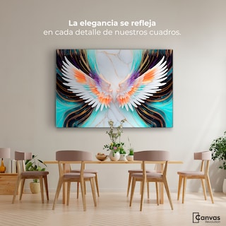 Foto 2 | Foto 2 | Cuadro Alas De Ángel Canvas Alas Ángel Marmol 90x60