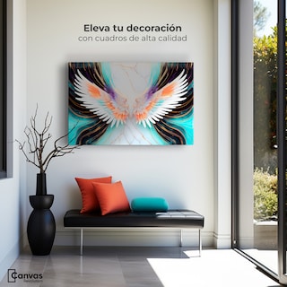 Foto 3 | Foto 3 | Cuadro Alas De Ángel Canvas Alas Ángel Marmol 90x60