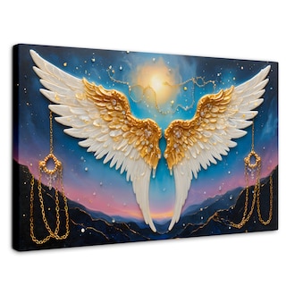 Foto 1 | Foto 1 | Cuadro Alas De Ángel Canva Plumas Eternas 90x60