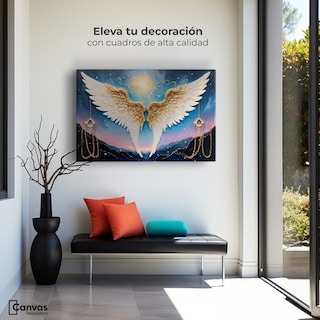 Foto 3 | Foto 3 | Cuadro Alas De Ángel Canva Plumas Eternas 90x60