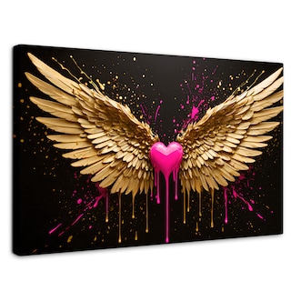 Foto 1 | Foto 1 | Cuadro Alas De Ángel Canvas Corazón Divino 90x60