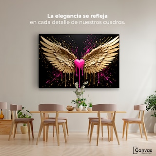 Foto 2 | Foto 2 | Cuadro Alas De Ángel Canvas Corazón Divino 90x60