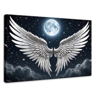 Foto 1 | Foto 1 | Cuadro Alas De Ángel Canvas Plumas Del Alma 90x60