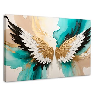 Foto 1 | Foto 1 | Cuadro Alas De Ángel Canvas Alas Ángel Luminoso 90x60