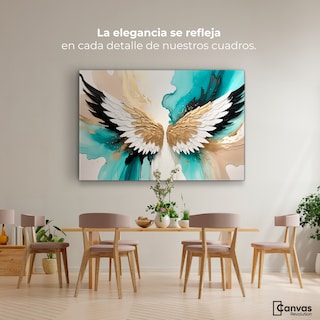 Foto 2 | Foto 2 | Cuadro Alas De Ángel Canvas Alas Ángel Luminoso 90x60