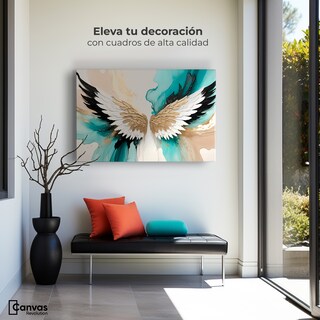 Foto 3 | Foto 3 | Cuadro Alas De Ángel Canvas Alas Ángel Luminoso 90x60