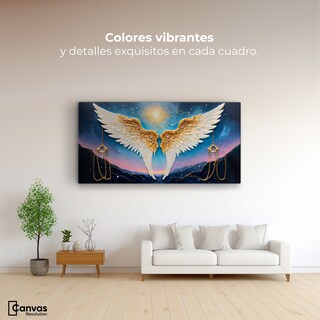 Foto 2 | Foto 2 | Cuadro Alas De Ángel Canva Plumas Eternas 120x60