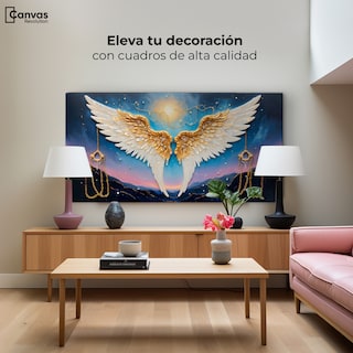 Foto 3 | Foto 3 | Cuadro Alas De Ángel Canva Plumas Eternas 120x60