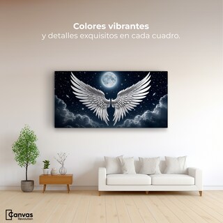 Foto 2 | Foto 2 | Cuadro Alas De Ángel Canvas Plumas Del Alma 120x60