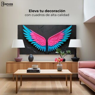 Foto 3 | Foto 3 | Cuadro Alas De Ángel Canvas Alas Vuelo De Luz 120x60