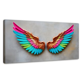 Foto 1 | Foto 1 | Cuadro Alas De Ángel Canvas Ángel Resplandor 120x60