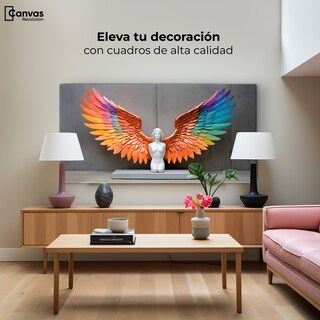 Foto 3 | Foto 3 | Cuadro Alas De Ángel Canvas Alas Espíritu Real 120x60