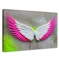 Cuadro Alas De Ángel Canvas Alas Vuelo Intenso 90x60