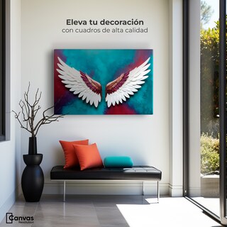 Foto 3 | Foto 3 | Cuadro Alas De Ángel Canvas Alas Ángel Intenso 90x60