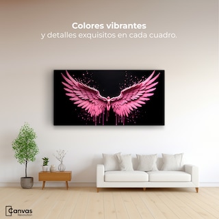 Foto 2 | Foto 2 | Cuadro Alas De Ángel Canvas Alas Rosadas Ángel 120x60