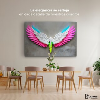 Foto 2 | Foto 2 | Cuadro Alas De Ángel Canvas Ángel Alas De Luz  90x60