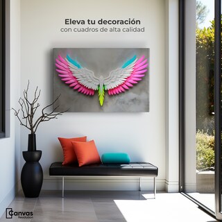Foto 3 | Foto 3 | Cuadro Alas De Ángel Canvas Ángel Alas De Luz  90x60