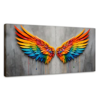 Foto 1 | Foto 1 | Cuadro Alas De Ángel Canvas Alas Ángel Colores 120x60