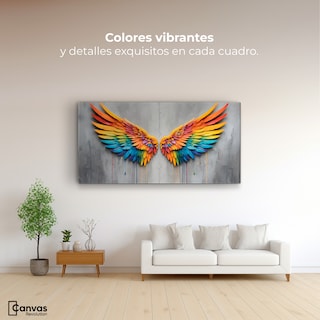Foto 2 | Foto 2 | Cuadro Alas De Ángel Canvas Alas Ángel Colores 120x60