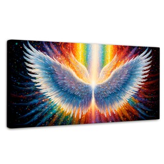 Foto 1 | Foto 1 | Cuadro Alas De Ángel Canvas Plumas De Luz 120x60
