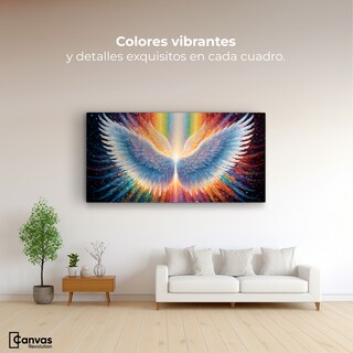 Foto 2 | Foto 2 | Cuadro Alas De Ángel Canvas Plumas De Luz 120x60