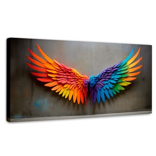 Foto 1 | Foto 1 | Cuadro Alas De Ángel Canvas Ángel Vuelo Sutil 120x60