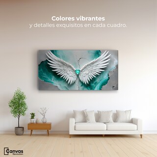 Foto 2 | Foto 2 | Cuadro Alas De Ángel Canvas Alas Vida Esmeralda 120x60