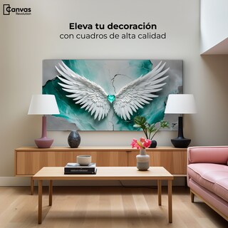 Foto 3 | Foto 3 | Cuadro Alas De Ángel Canvas Alas Vida Esmeralda 120x60