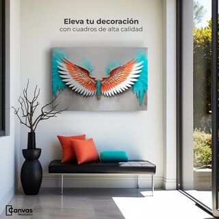 Foto 3 | Foto 3 | Cuadro Alas De Ángel Canvas Alas Ángel Sueños 90x60