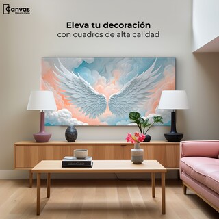 Foto 3 | Foto 3 | Cuadro Alas De Ángel Canvas Alas Ángel Nubes 120x60