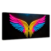 Cuadro Alas De Ángel Canvas Alas Ángel Neon 120x60