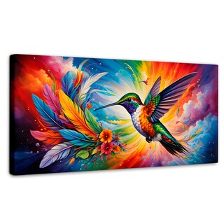 Foto 1 | Foto 1 | Cuadros De Colibrí Canvas Colibrí Celestial 120x60