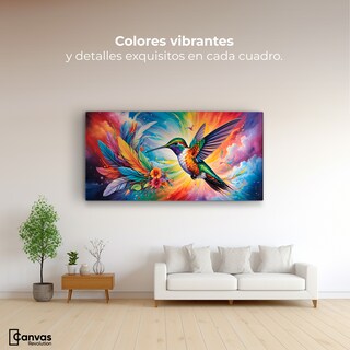 Foto 2 | Foto 2 | Cuadros De Colibrí Canvas Colibrí Celestial 120x60