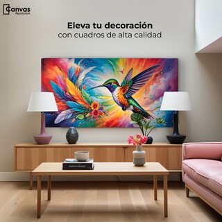 Foto 3 | Foto 3 | Cuadros De Colibrí Canvas Colibrí Celestial 120x60