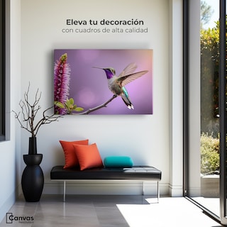 Foto 3 | Foto 3 | Cuadros De Colibrí Canvas Colibrí Floresta 90x60