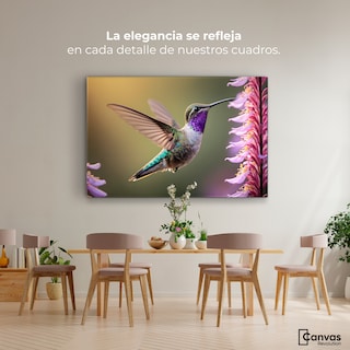 Foto 2 | Foto 2 | Cuadros De Colibrí Canvas Colibrí Elegante 90x60