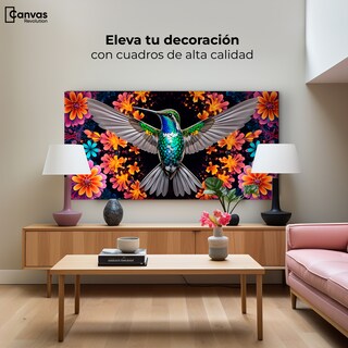 Foto 3 | Foto 3 | Cuadros De Colibrí Canvas Colibrí Tropical 120x60