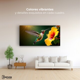 Foto 2 | Foto 2 | Cuadros De Colibrí Canvas Colibrí Ala Néctar 120x60