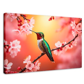Foto 1 | Foto 1 | Cuadros De Colibrí Canvas Colibrí En Cerezo 90x60