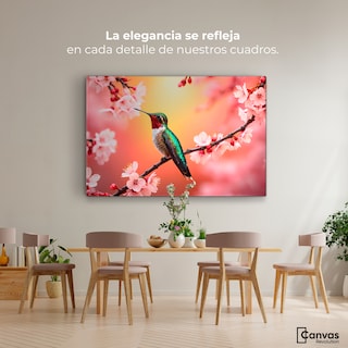 Foto 2 | Foto 2 | Cuadros De Colibrí Canvas Colibrí En Cerezo 90x60